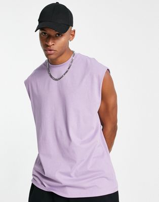 ASOS DESIGN oversized fit vest in purple