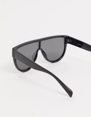 oversized black flat top sunglasses