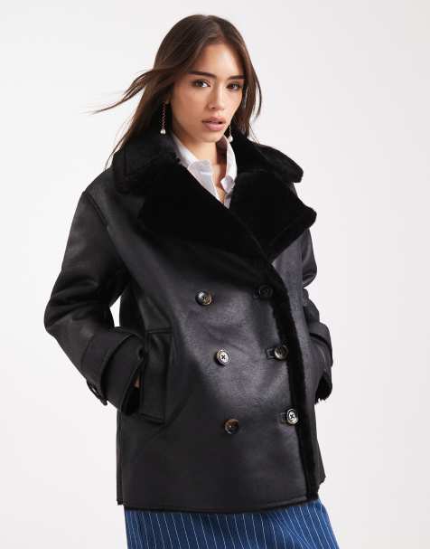 ASOS DESIGN oversized flight jacket in black - view 1