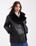[ASOS DESIGN] ASOS DESIGN oversized flight jacket in black M Black