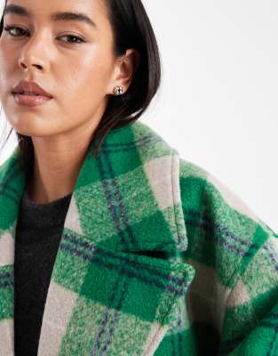 Asos Design Oversized Formal Bomber Jacket In Green