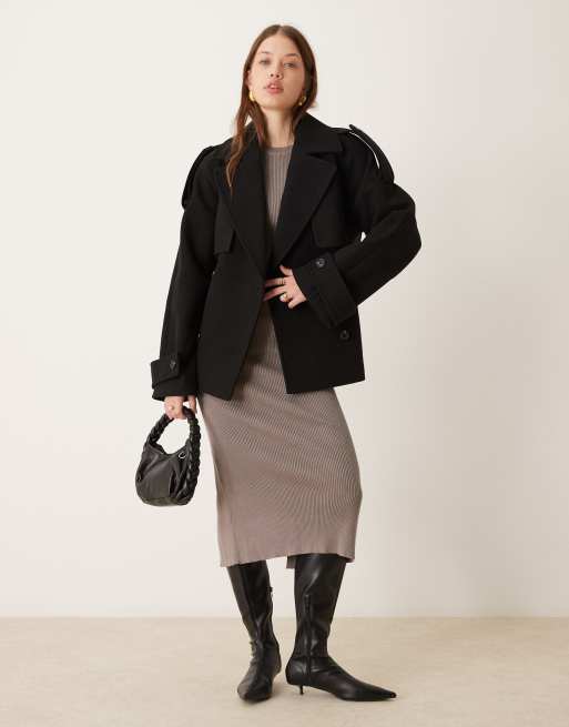 ASOS DESIGN oversized formal trench coat with strong