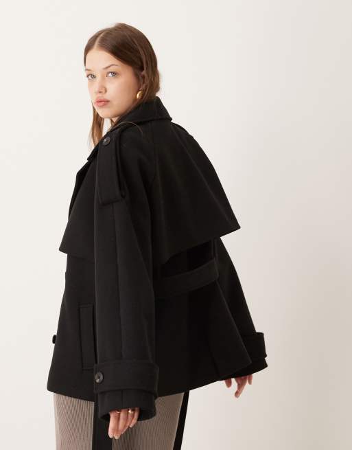 ASOS DESIGN oversized formal trench coat with strong