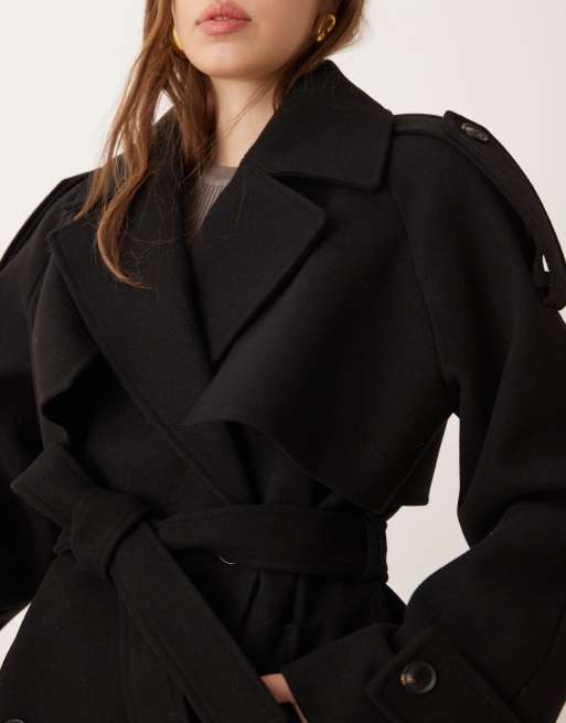 ASOS DESIGN oversized formal trench coat with strong