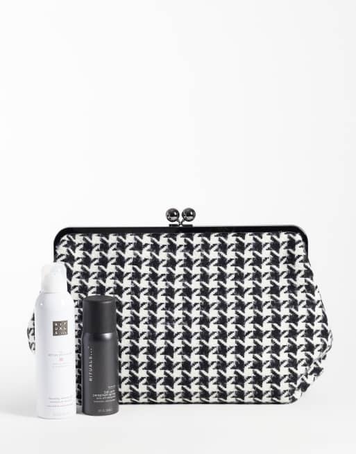 ASOS DESIGN oversized frame clutch bag in houndstooth, 2 of 4