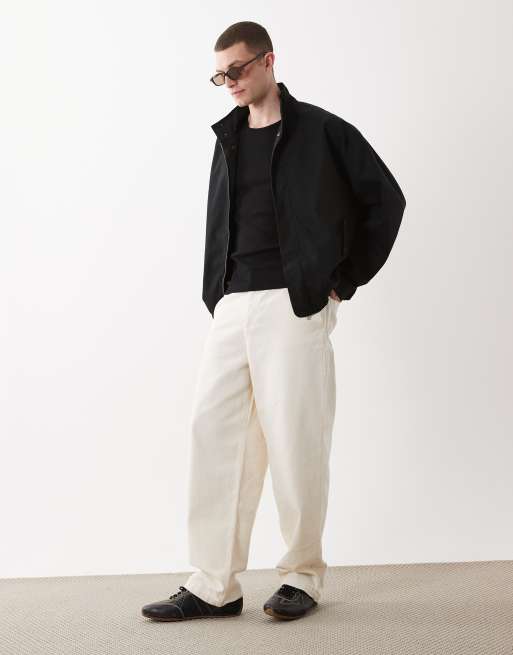 ASOS DESIGN oversized funnel neck jacket in black, 2 of 5