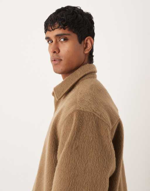 ASOS DESIGN - Oversized geborsteld overhemd in bruin, 4 van 5