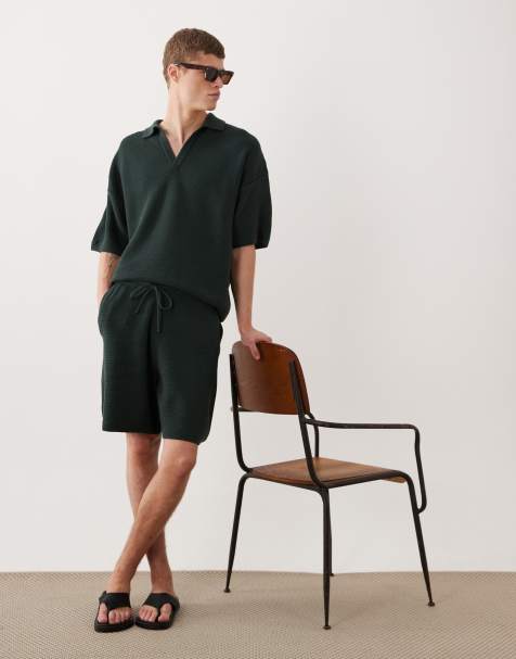 ASOS DESIGN - Oversized gebreide co-ord set in groen - view 1
