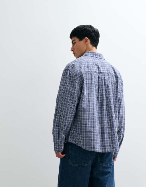 ASOS DESIGN - Oversized geruit overhemd in blauw, 5 van 9