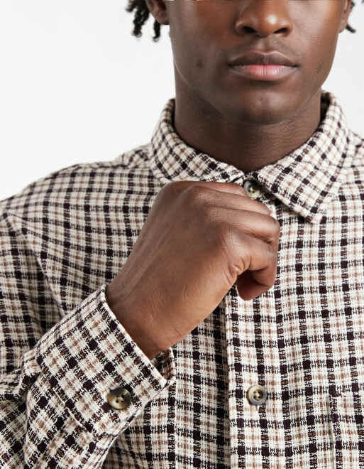 ASOS DESIGN - Oversized geruit overhemd in bruin, 5 van 5