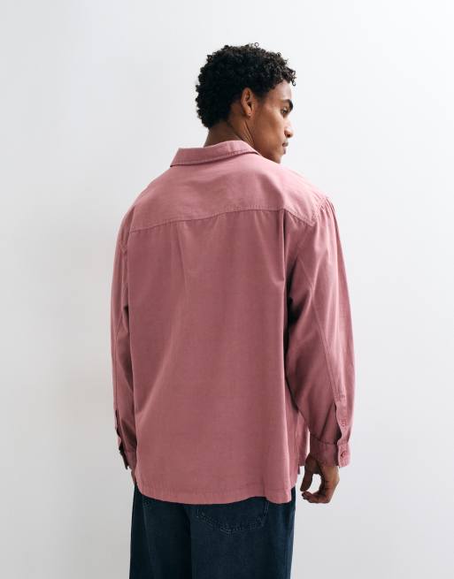ASOS DESIGN oversized gewaschenes Popelinehemd in Pink, 5 von 5