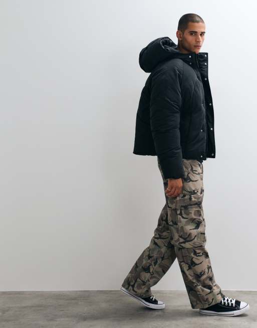 ASOS DESIGN - Oversized gewatteerd jacket in zwart, 2 van 5