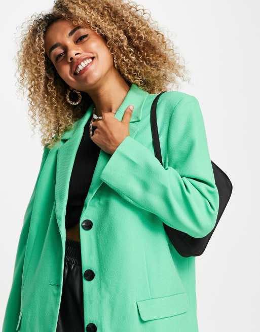 ASOS DESIGN oversized grandaddy blazer in bright green