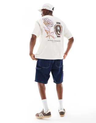 Asos Design Oversized Graphic T-shirt In White