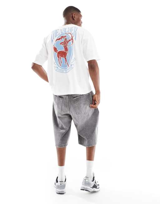 ASOS DESIGN oversized graphic t-shirt in white, 2 of 4