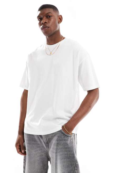 ASOS DESIGN oversized graphic t-shirt in white, 4 of 4