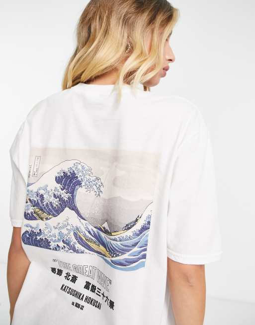 White oversized hot sale graphic tee