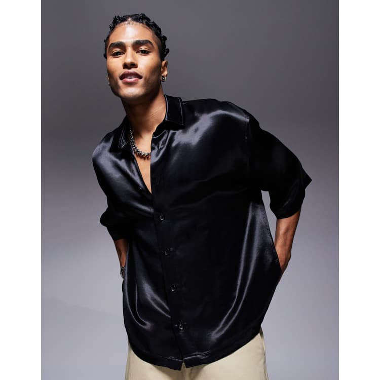 silk black dress shirt GAIA SILK SHIRT | Women's Point Collar Button Front Long Sleeves