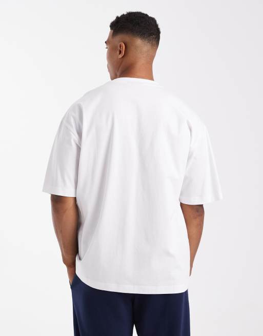 ASOS DESIGN oversized half sleeve t-shirt in white  , 3 of 5