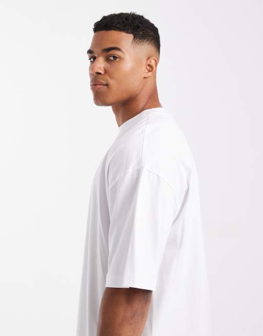 ASOS DESIGN oversized half sleeve t-shirt in white  , 4 of 5