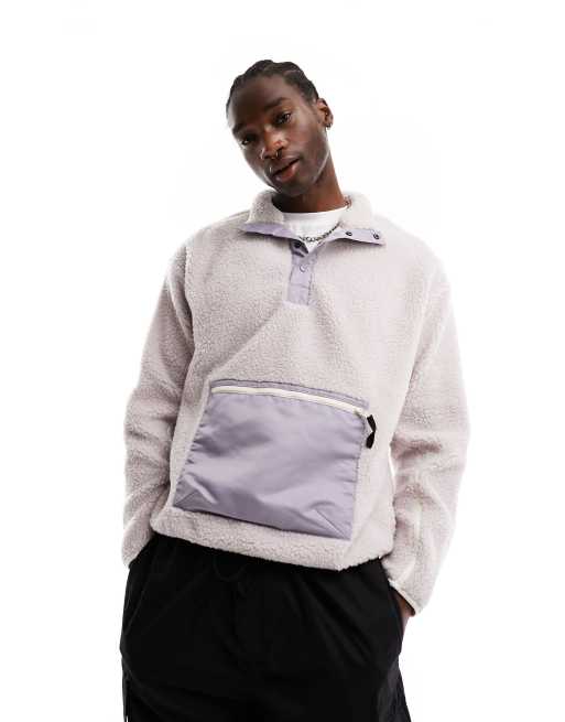 Half zip pullover outlet with pockets