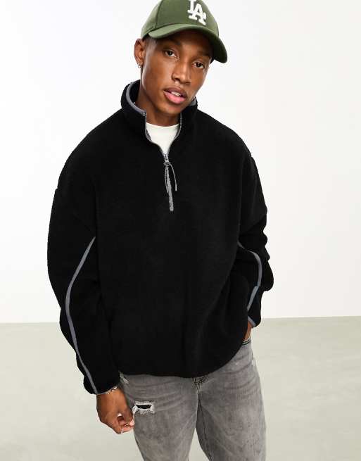 ASOS DESIGN oversized sweatshirt in black