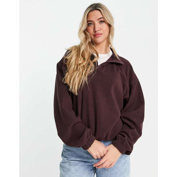 Oversized half zip fleece sale