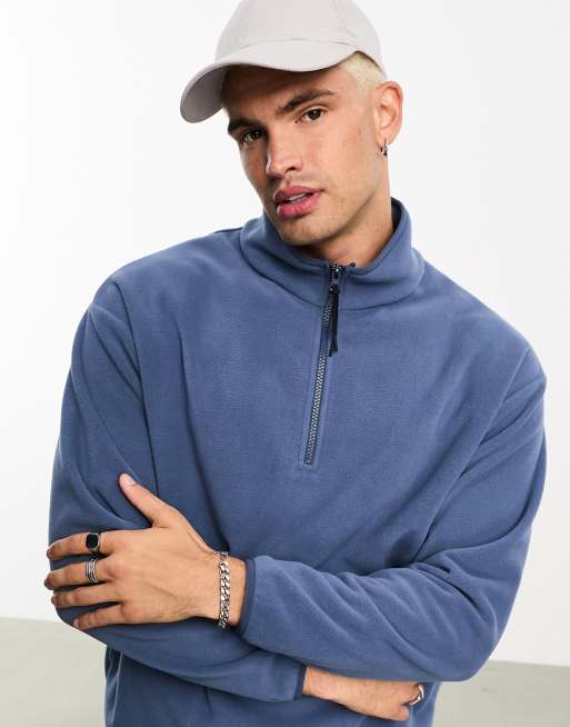 ASOS DESIGN fleece jacket with half zip