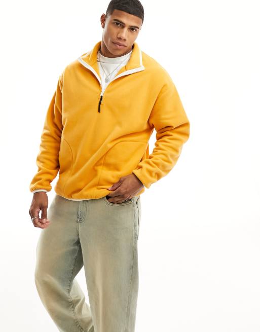 Men's Yellow Fleece Sweatshirts & Hoodies