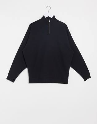 oversized half zip sweatshirt