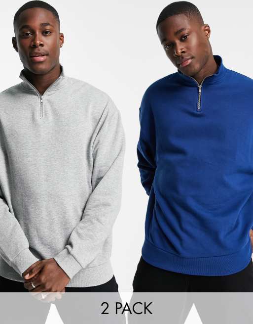 Asos half zip sweatshirt hotsell