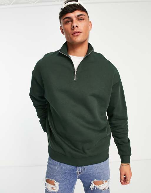 Men's Pro Quarter Zip Sweatshirt - Dark Green