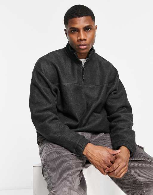 Oversized half 2025 zip fleece