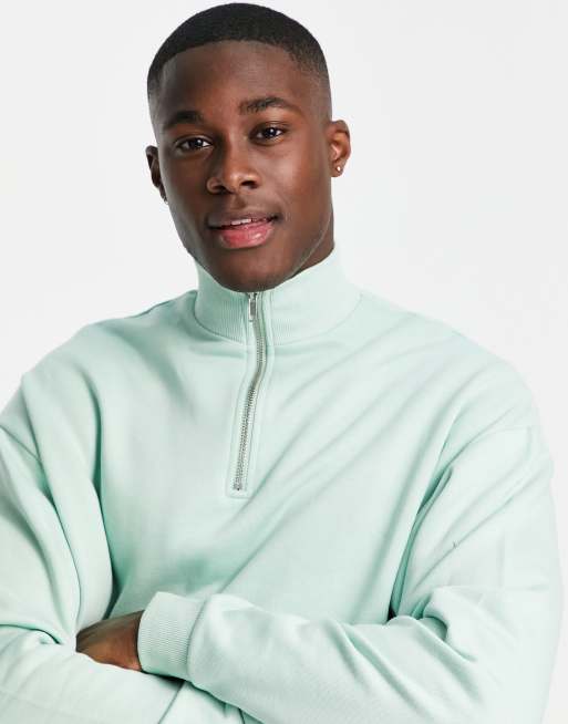 Asos half zip sweatshirt hot sale