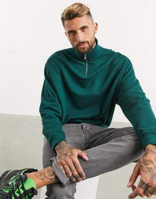 half zip sweatshirt asos