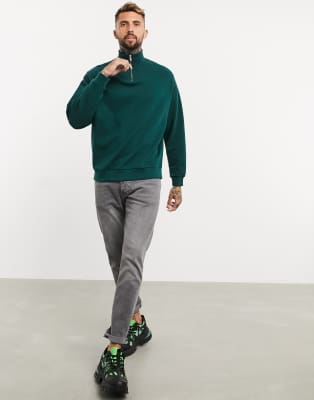 half zip sweatshirt asos