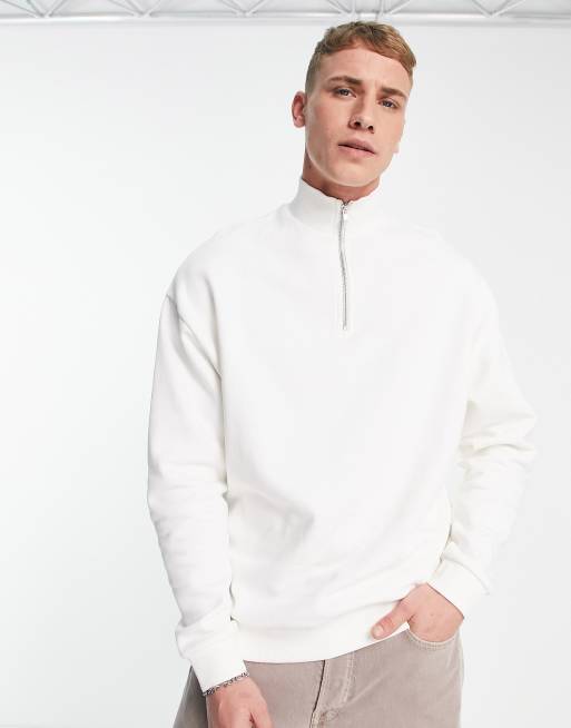 White cheap zip sweatshirt