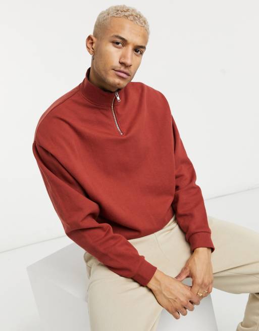 Red discount sweatshirt asos