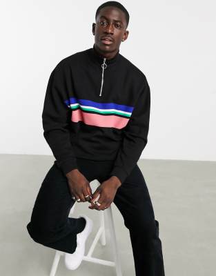 half zip sweatshirt asos