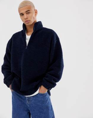 oversized half zip fleece