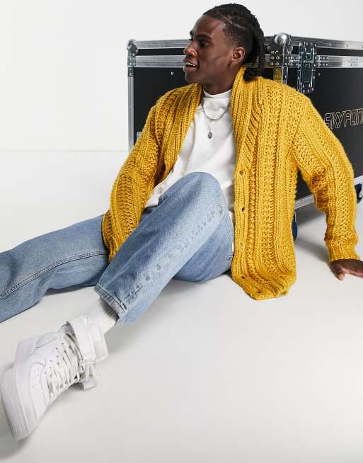 Asos mustard clearance cardigan