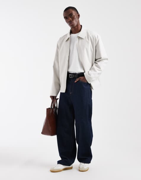 ASOS DESIGN - Oversized Harrington jack in kiezelkleur - view 1