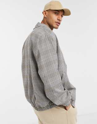 plaid harrington jacket