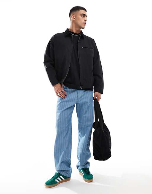 ASOS DESIGN oversized harrington jacket in washed black | ASOS ASOS DESIGN oversized harrington jacket in washed black | ASOS