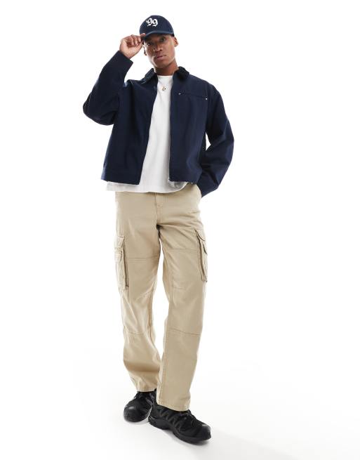 Asos design harrington jacket in navy best sale