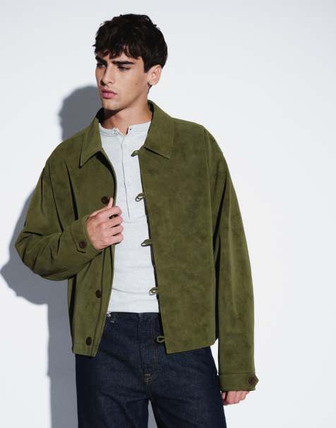 ASOS DESIGN oversized harrington-jakke i ruskind - view 1