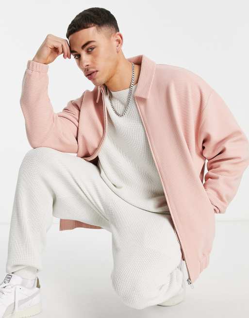 Pink shop harrington jacket