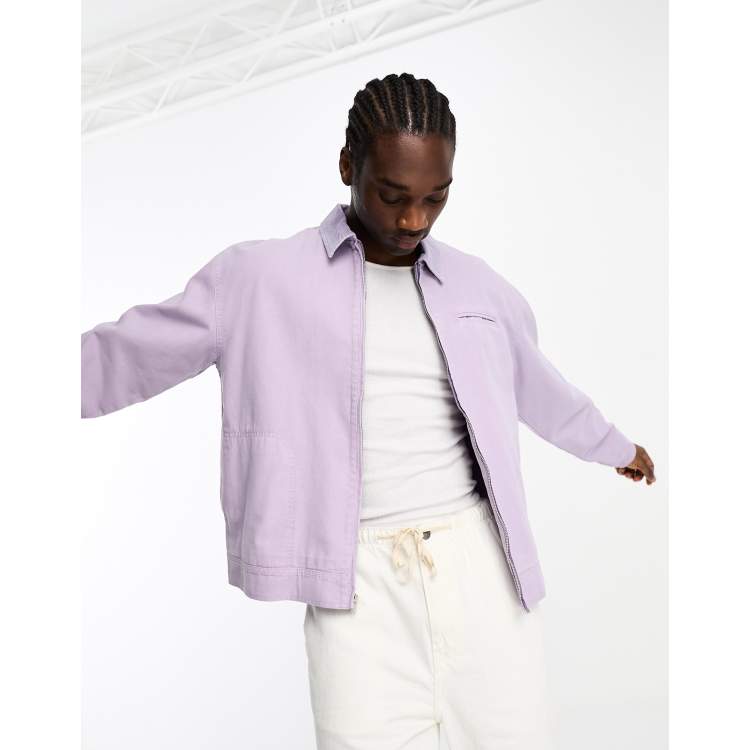 ASOS DESIGN oversized denim jacket in purple