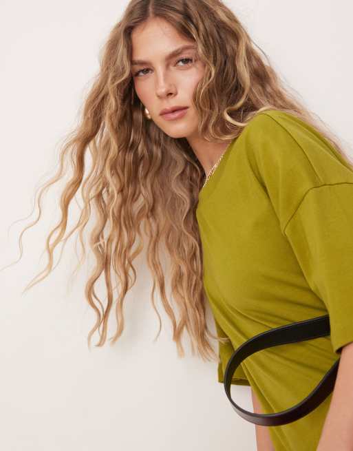 ASOS DESIGN oversized heavyweight cotton t-shirt in olive