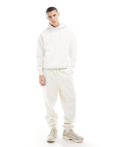 AllSaints Underground drawstring joggers in light grey